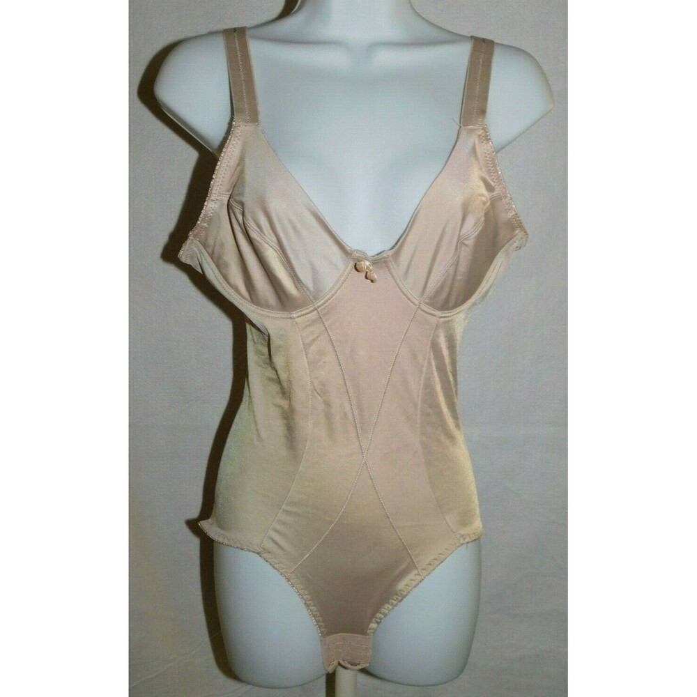 Ornella Shaper Womens Beige Bodysuit Shaper Lingerie Teddy Size Medium 34B